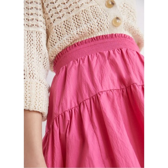 Anthropologie Maeve A-Line Mini Skirt Pink NWT SZ XL - Picture 2 of 13